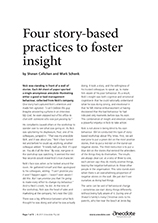 Anecdote article image: Four story-based practices to foster insight