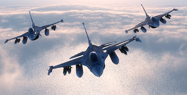 3 fighter jets