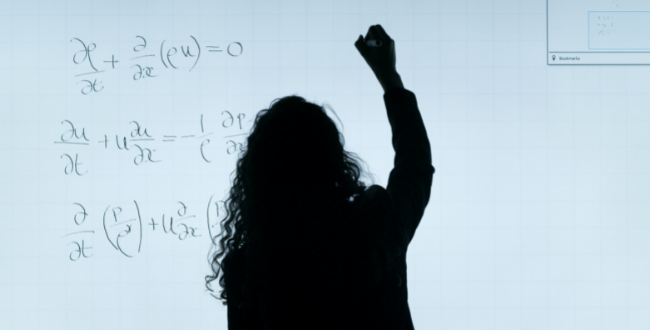 Mathematics equation on whiteboard